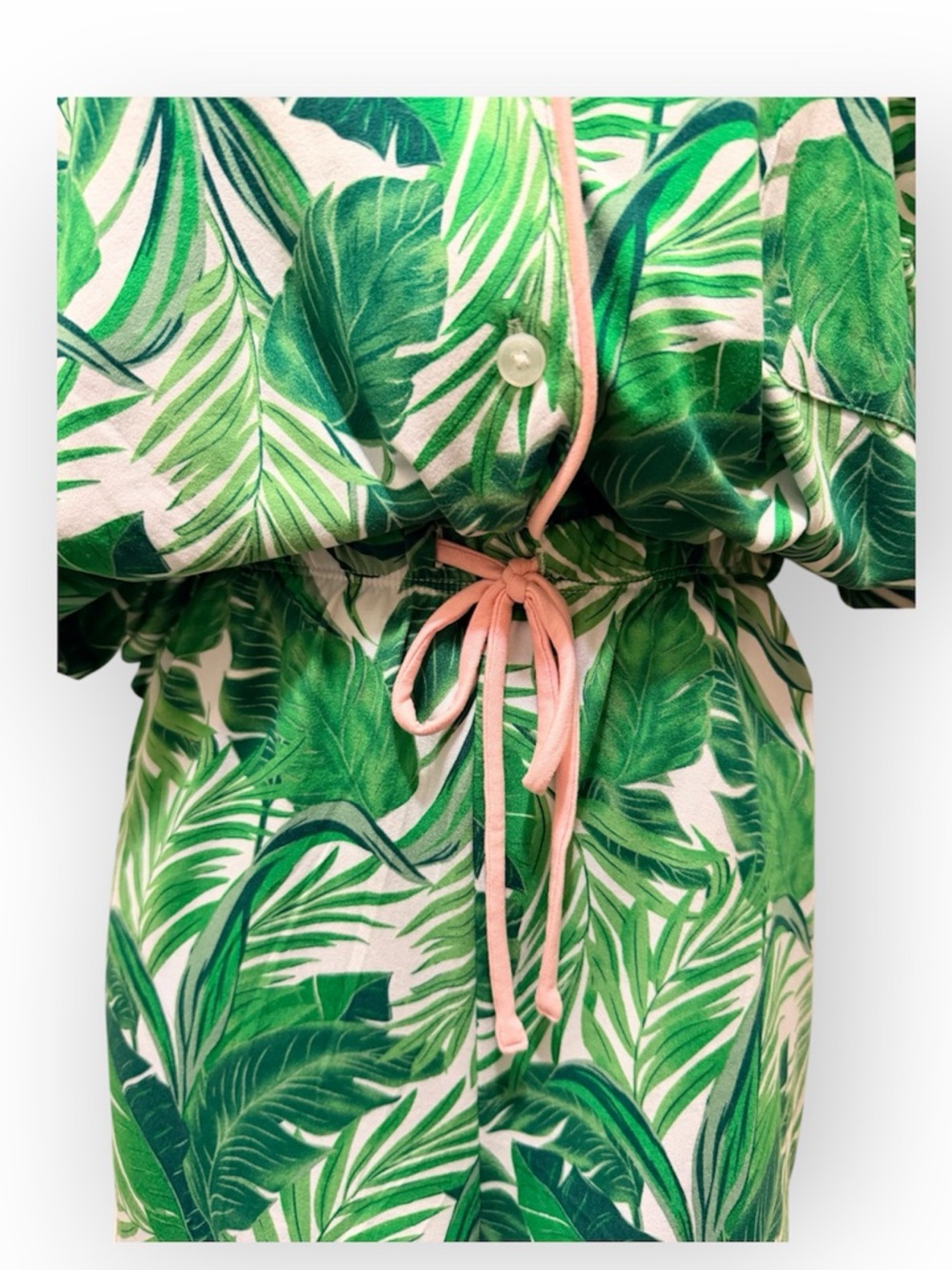 NWT Women's Simply Vera Vera Wang Tropical Theme Palm Trees Pajama Set XXL - Picture 3 of 7
